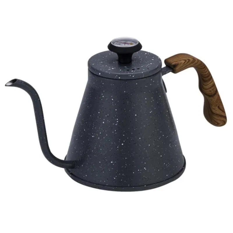 1.2L Coffee Pot For Induction Gooseneck Kettle Spout Heat-resistant Handle Drip Coffee Kettle with Thermometer for Home Kitchen