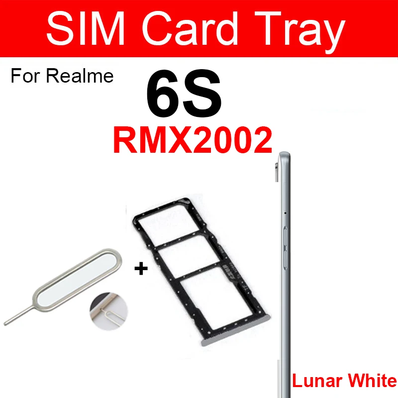 Dual SIM Card Tray For Realme 6 6i 6S 6 Pro Sim Card Slot Tray Holder  Card Reader Adapter Replacement Reapir Parts