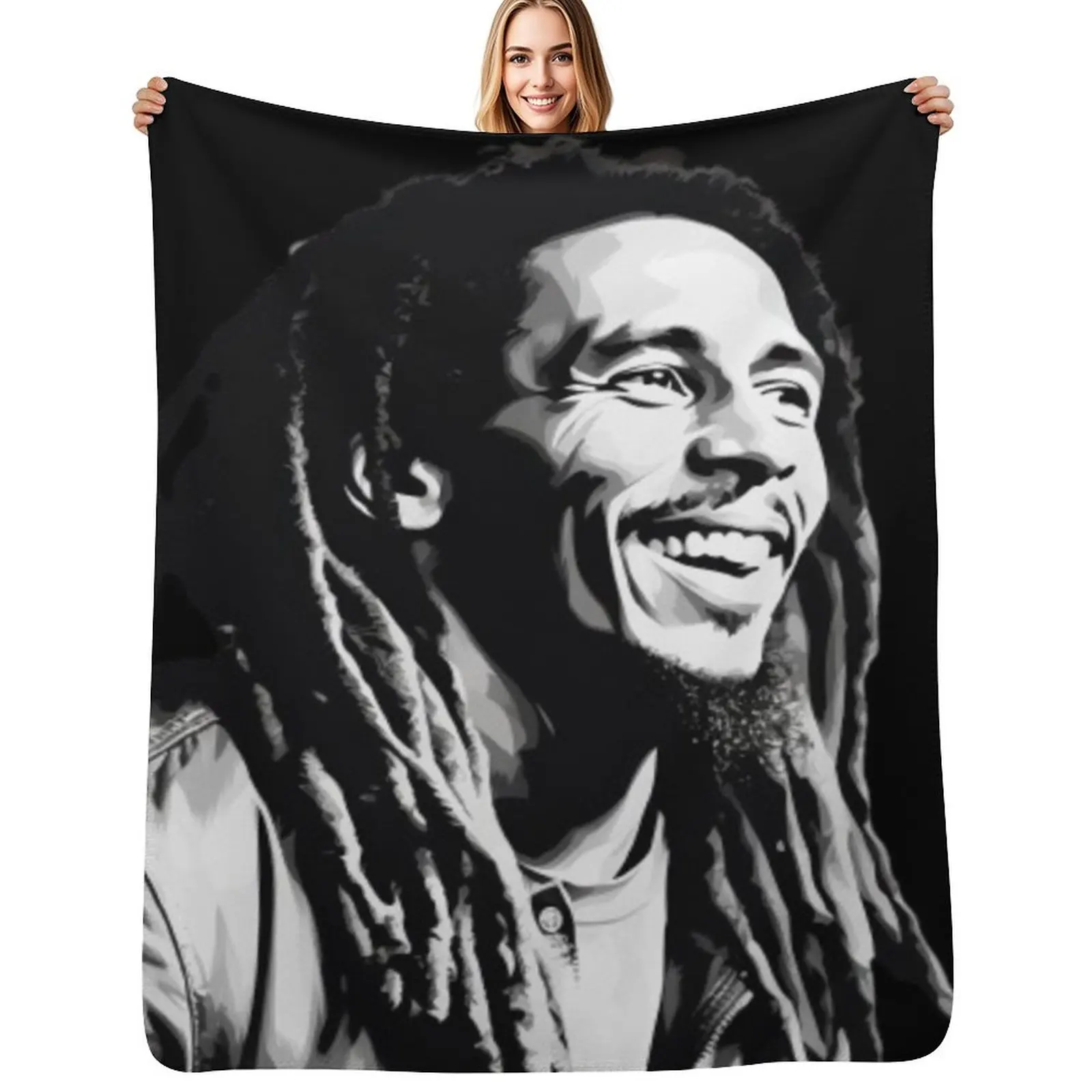 Drawing Bob Marley Throw Blanket For Baby Thin heavy to sleep cosplay anime Summer Hair Blankets