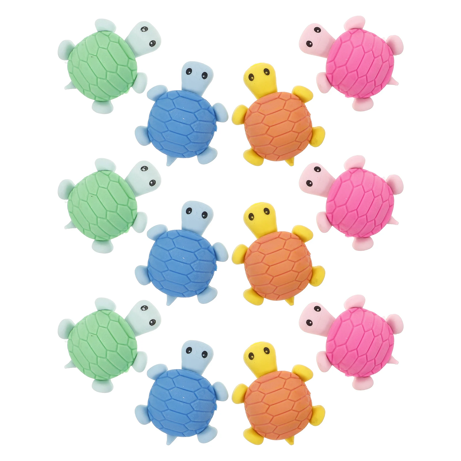 

24 Pcs Cartoon Eraser Cute Animal Shaped School Supplies Rubber Eraser for Kids Students Mixed Colors Practical Writing Tools