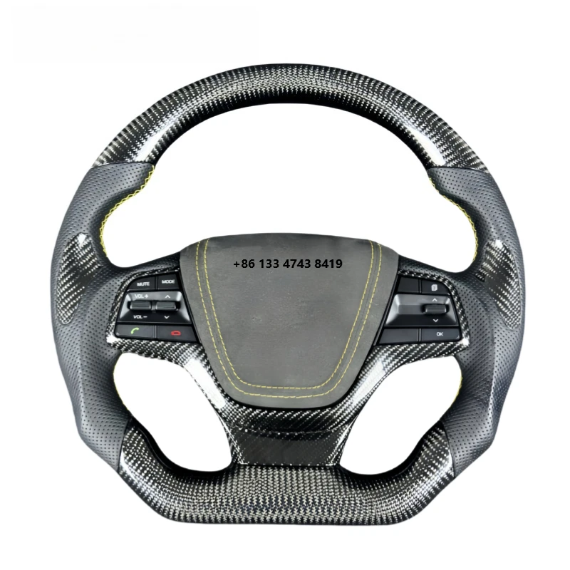 Suitable for Carbon Fiber Leather Racing Wheels - Flat Bottom Sport Modification Customizable Color D-Type Option
