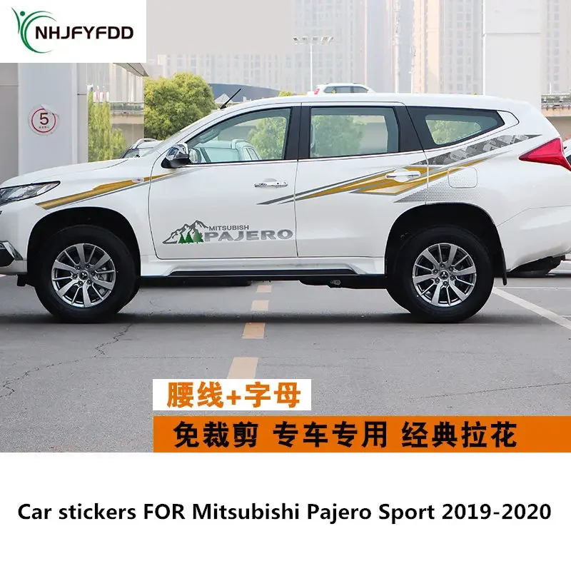 

Car sticker FOR Mitsubishi Pajero Sport 2019-2020 door waistline garland off-road modified decal