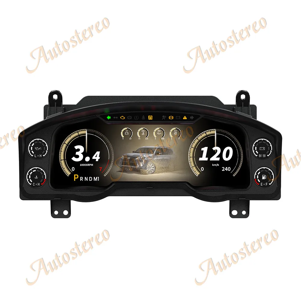 Car Dashboard Speedometer Virtual Cockpit LCD Instrument Device Digital Cluster 12.3‘ Screen For Lexus LX570 2007-2023 gagues
