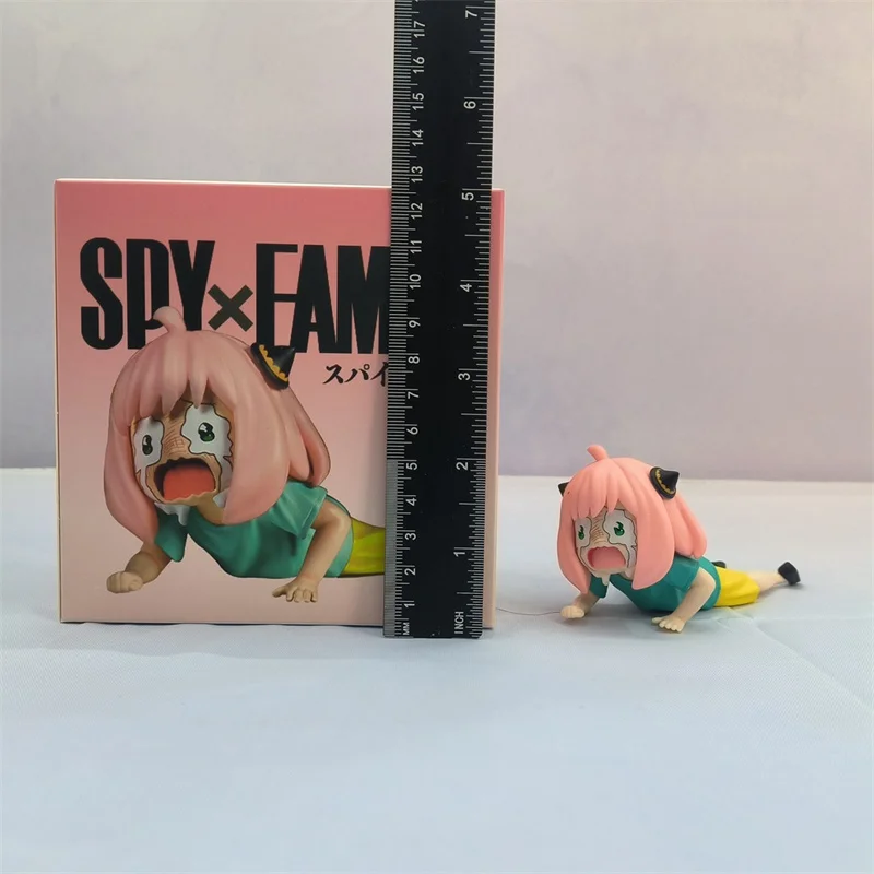 SPY X FAMILY Anya Forger Kawaii Funny Anime Figure Falling Crying PVC Model Statue Car Decoration Children\'s Toy Gifts