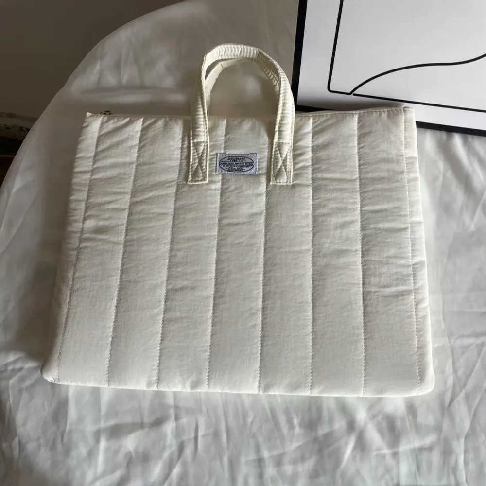 Notebook Bag Shockproof Laptop Handbag Large Capacity Breathable Computer Bag 13/14inch Solid Color Laptop Sleeve Business Trip