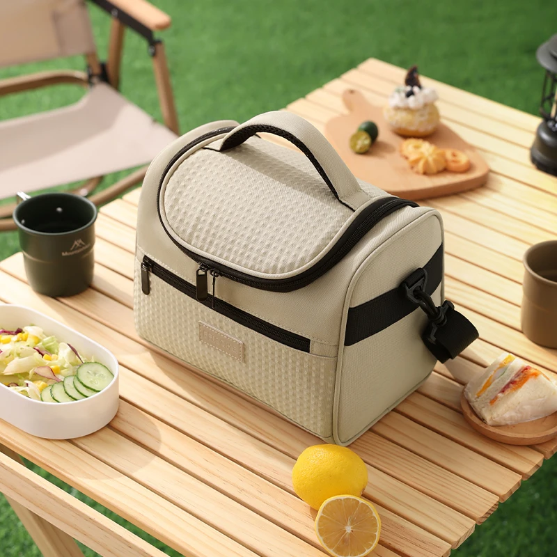 Lunch Bag Insulated Lunch Box Zipper Lunch Tote Bag Waterproof Insulated Lunch Storage Bag Hand-held Bento Box Insulated Bag