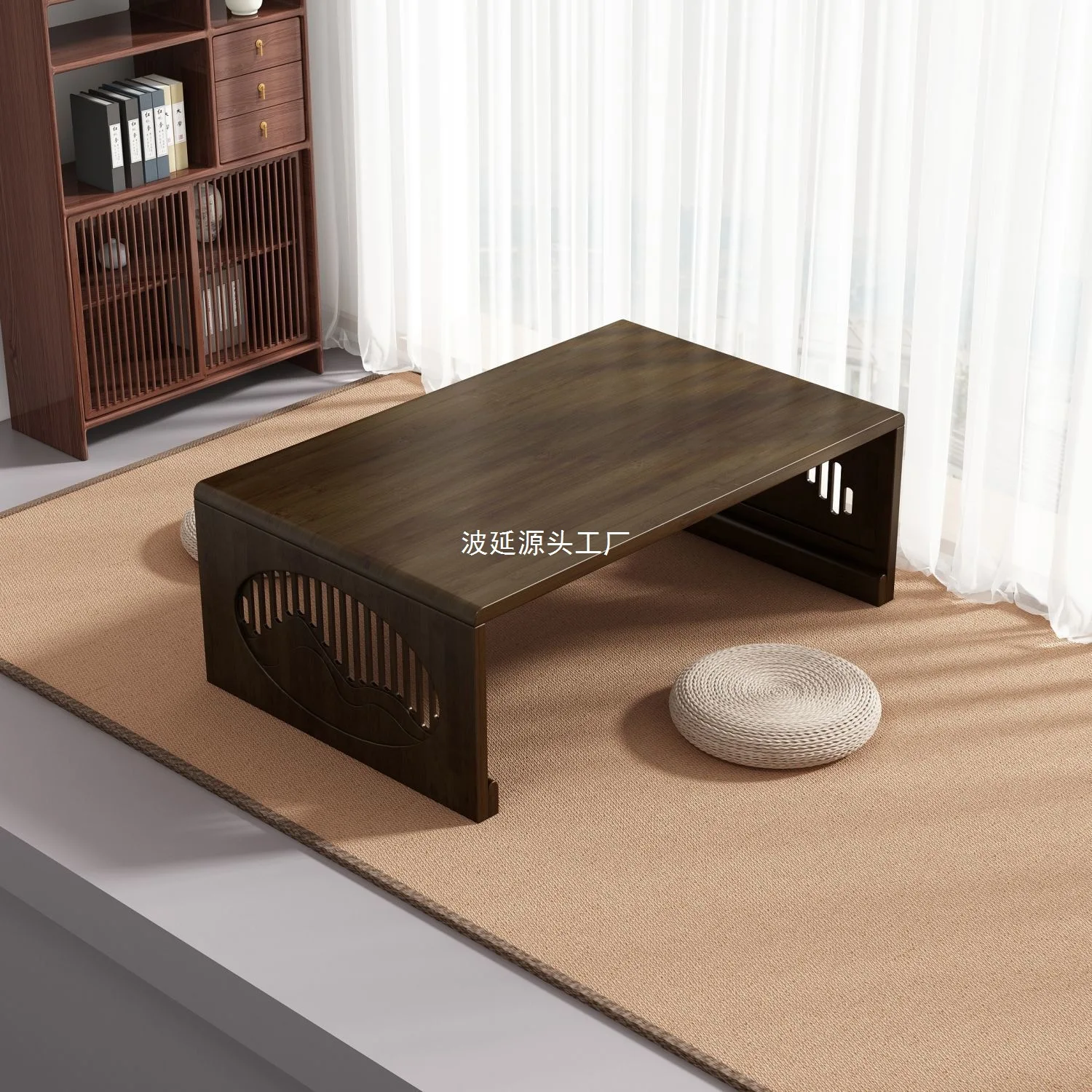 For New Chinese bay window light luxury small table kang  tatami tea  folding kang  window sill coffee