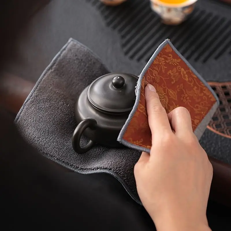 Traditional Chinese Zen New Year Decoration Table Runner Waterproof Tea Ceremony Mat Anti Dirt Desk Placemat Home Kitchen