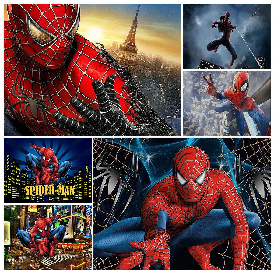 

Spidey and His Amazing Friends Backdrop Kids Birthday Baby Shower Backdrop Spidey Banner Poster Canvas Party Decor