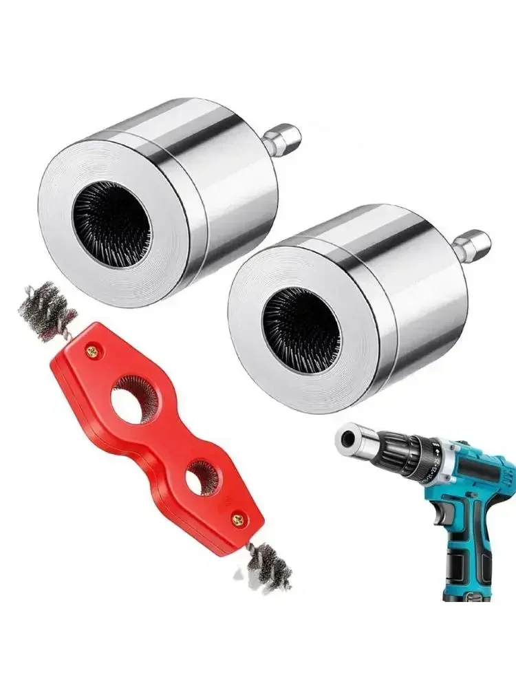 4 w 1 dwugłowa szczotka do rur miedzianych rura miedziana polerowanie rozwiertak środek do czyszczenia rur 15 MM/22 MM narzędzie do fazowania gratownik do rur — zdjęcie 2