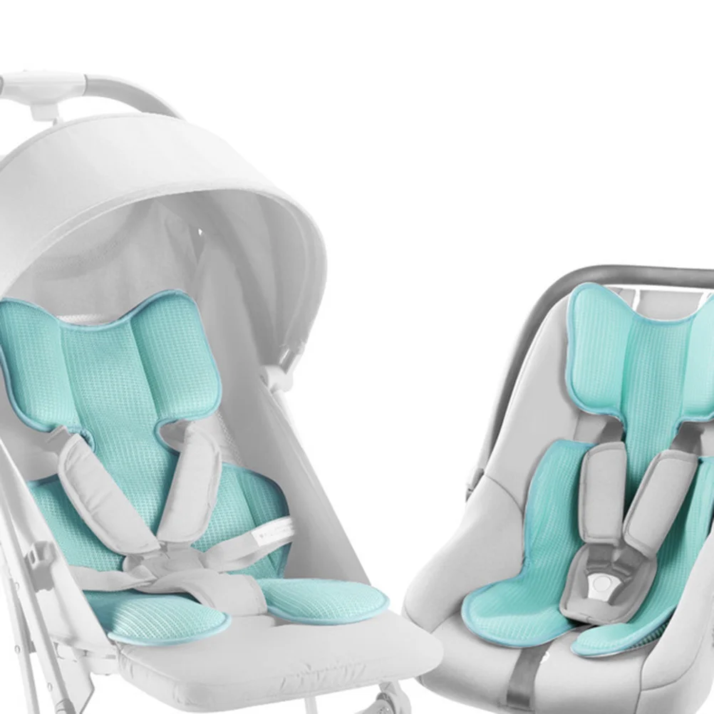 

Breathable Baby Stroller Cushion Sky-Blue Cotton Thickened Soft Seat Cover for Universal Baby Stroller Chair Safety Seat