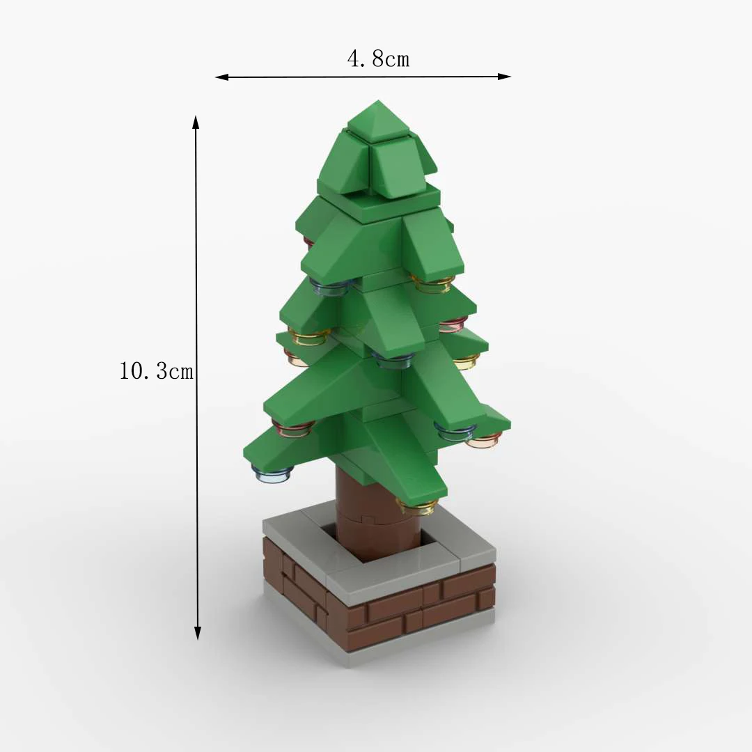 MOC Bausteinmodelle Städtische Grünflächen Kreativer Großer Baum DIY Straßendekorationen Kleine Bäume an Straßen Geschenk für Baumeister – Detail 14
