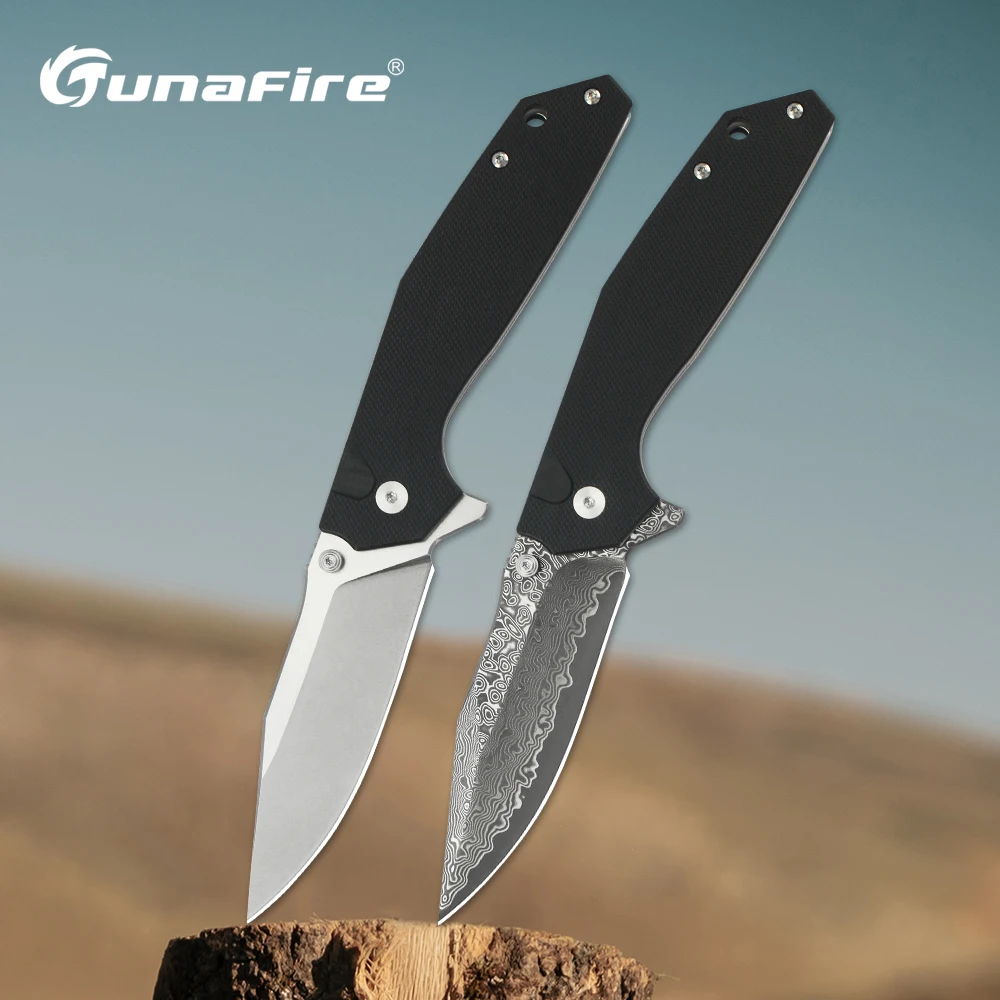 Tunafire GT-DM016 New EDC Pocket Folding Knife D2 Steel Blade G10 Handle Camping Tactical Outdoor Assisted Knives