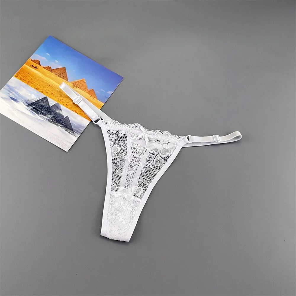 3ks sexy tanga spodní prádlo pro ženy perspektivní krajkové kalhotky G-string nízký pas plus velikost žhavý dárek pro manželku - náhled 3