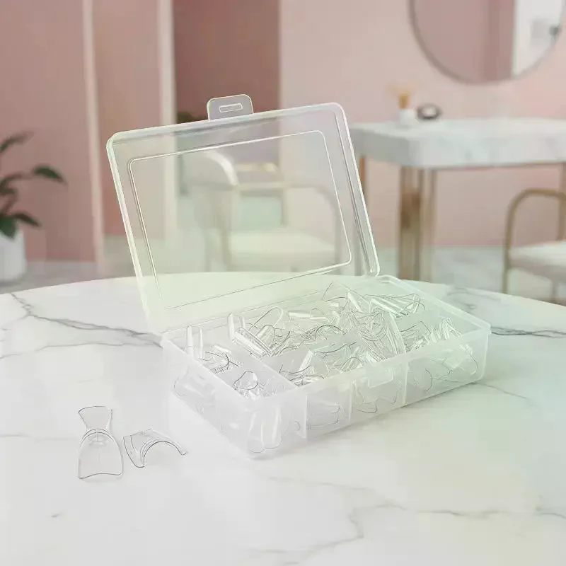 Professional Grade 60Pcs Nail Mold Original Sandwich Dual Forms For Salon Efficiency