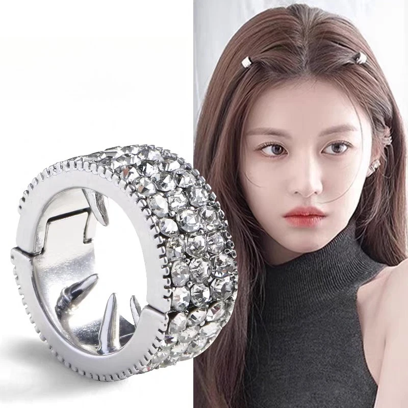 

Mini Metal Barrettes for Women Small Round Front Side Non Slip Bangs Clips Delicate Tiny Hair Accessories for Forehead Fine Hair