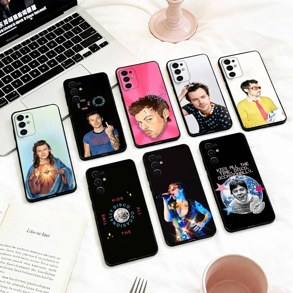 Disco H-Harry Kiss All The Time   Phone Case For Samsung S 25,24,23,22,30,21,10,9,Ultra,Plus,Lite,FE,4,5 G Soft Black Case