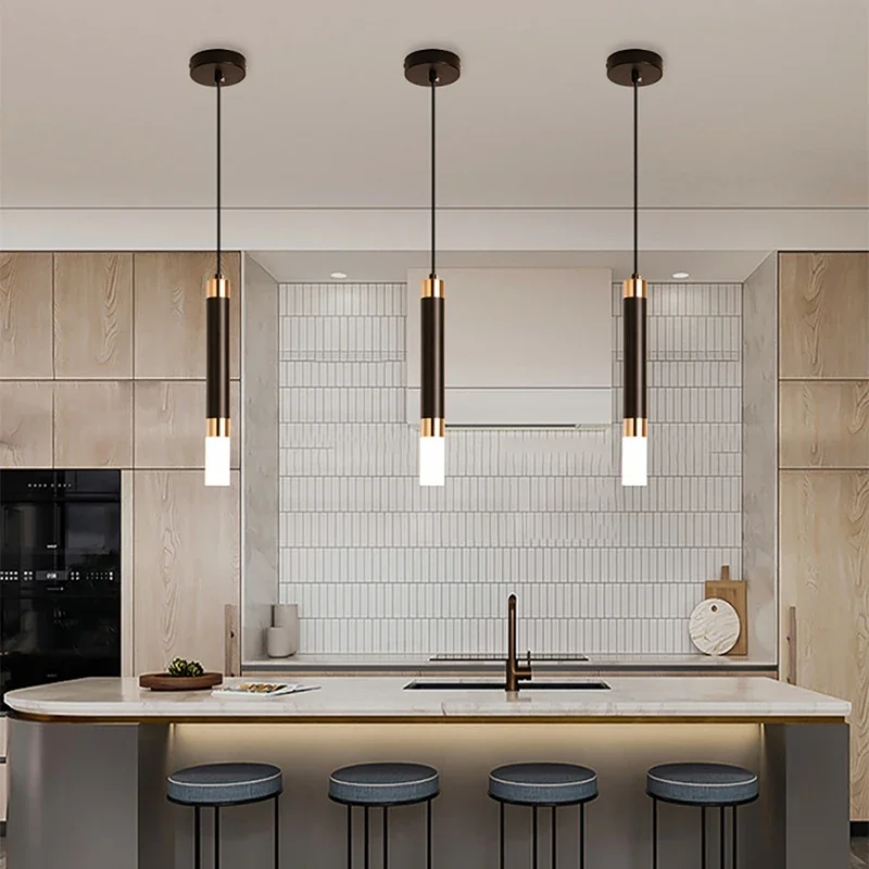 Led Minimalist Bedside Small Chandelier Bedroom Simple Modern Study Dining Room Pendant Lights Suspension Design Luster Fixture