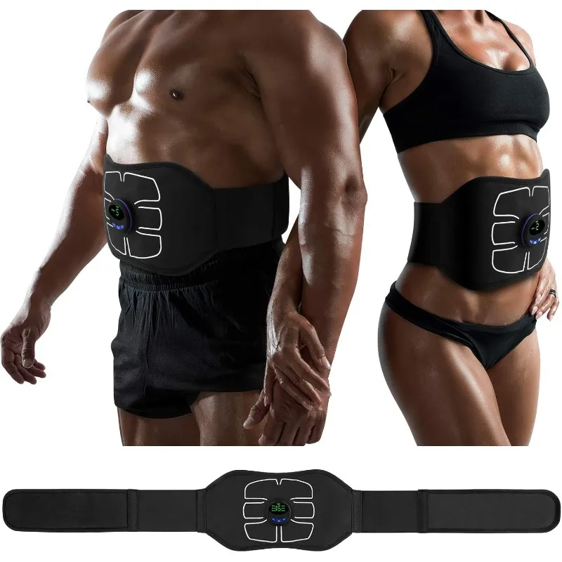 

ABS Stimulator,Ab Machine,Abdominal Toning Belt Workout Portable Ab Stimulator Home Office Fitness Workout Equipment for