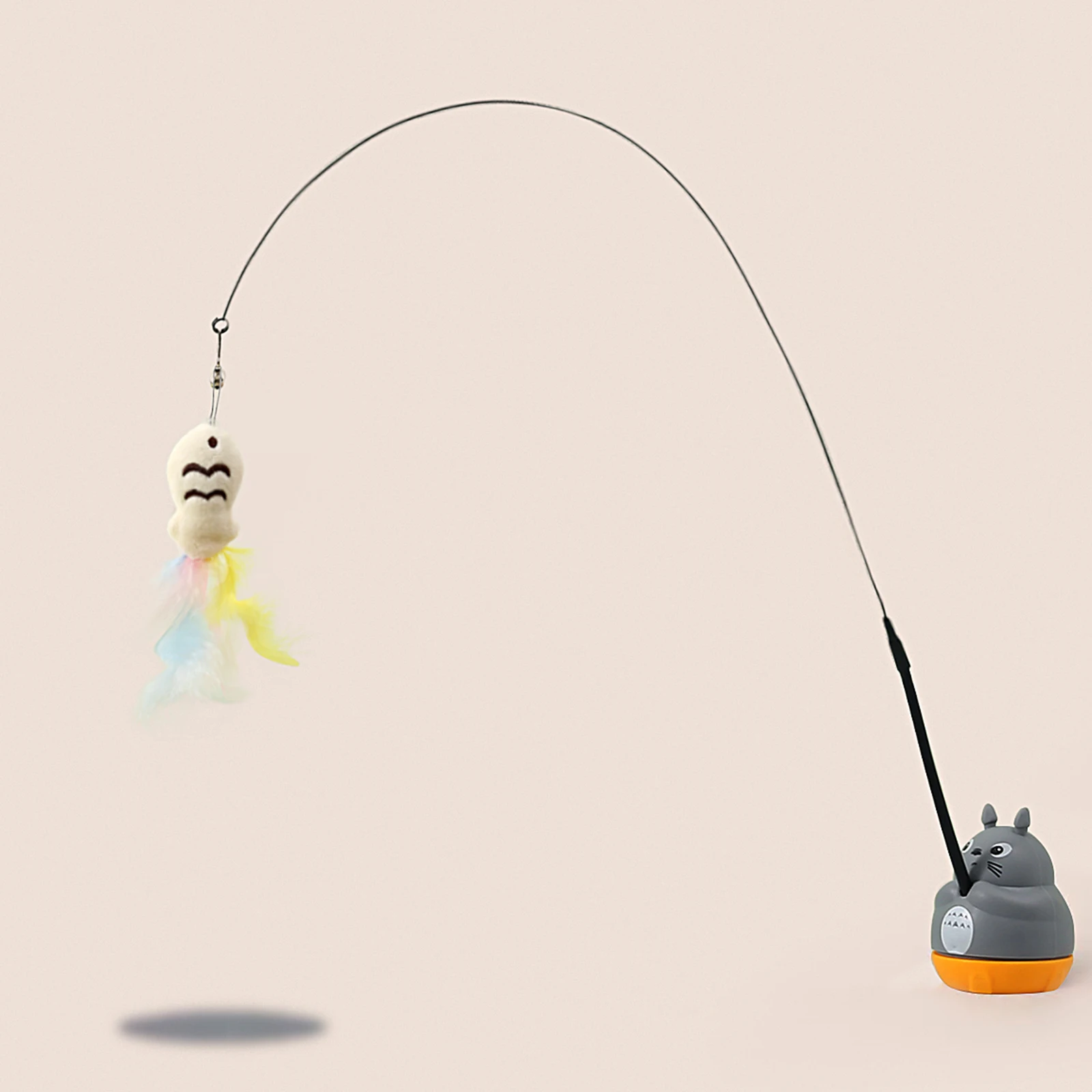 جديد القط مضحك القط عصا أسلاك الفولاذ القطب الطويل ريشة لطيف القط لعب هريرة الصيد الدورية الذاتي متعة الإغاثة لعبة الحيوانات الأليفة