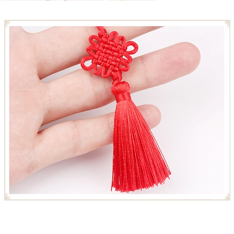 5/10 sztuk 5cm mały chiński węzeł jedwabiu Tassel wisiorek szycia zasłony Charms Tassel dla DIY Craft akcesoria do wyrobu biżuterii