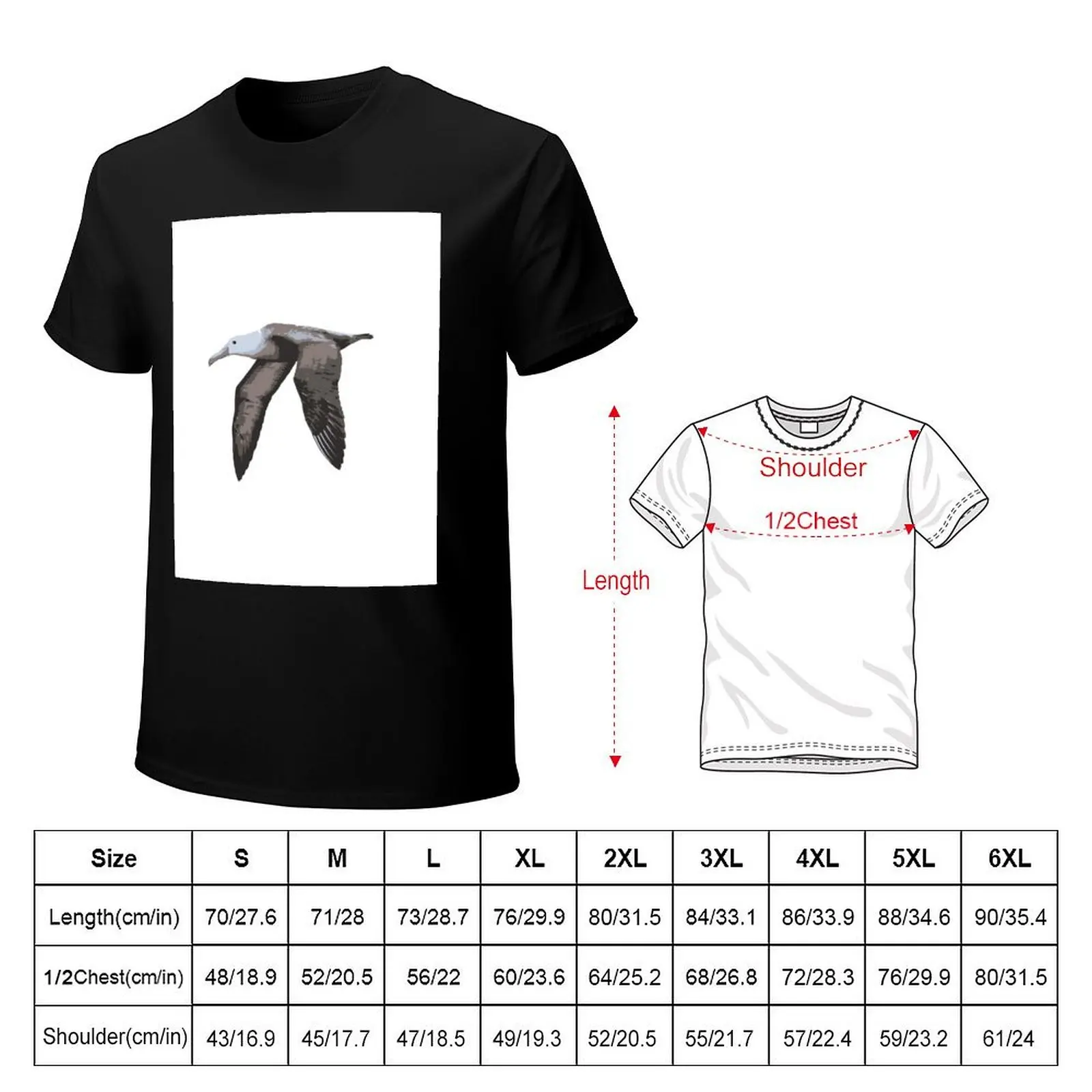  Albatross bird Illustriation, gift idea T-Shirt cotton t shirts man 100% T-Shirt