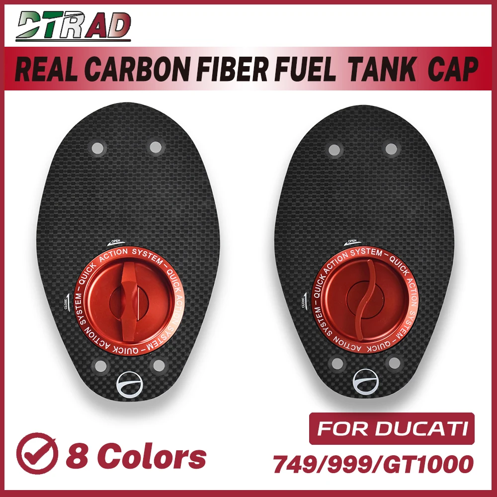 Motorcycle Matte Carbon Fiber Keyless Fuel Tank Cap  For DUCATI 749 999 R S MULTISTRADA SPORT 1000/S GT1000 Gas Oil Petrol Cover