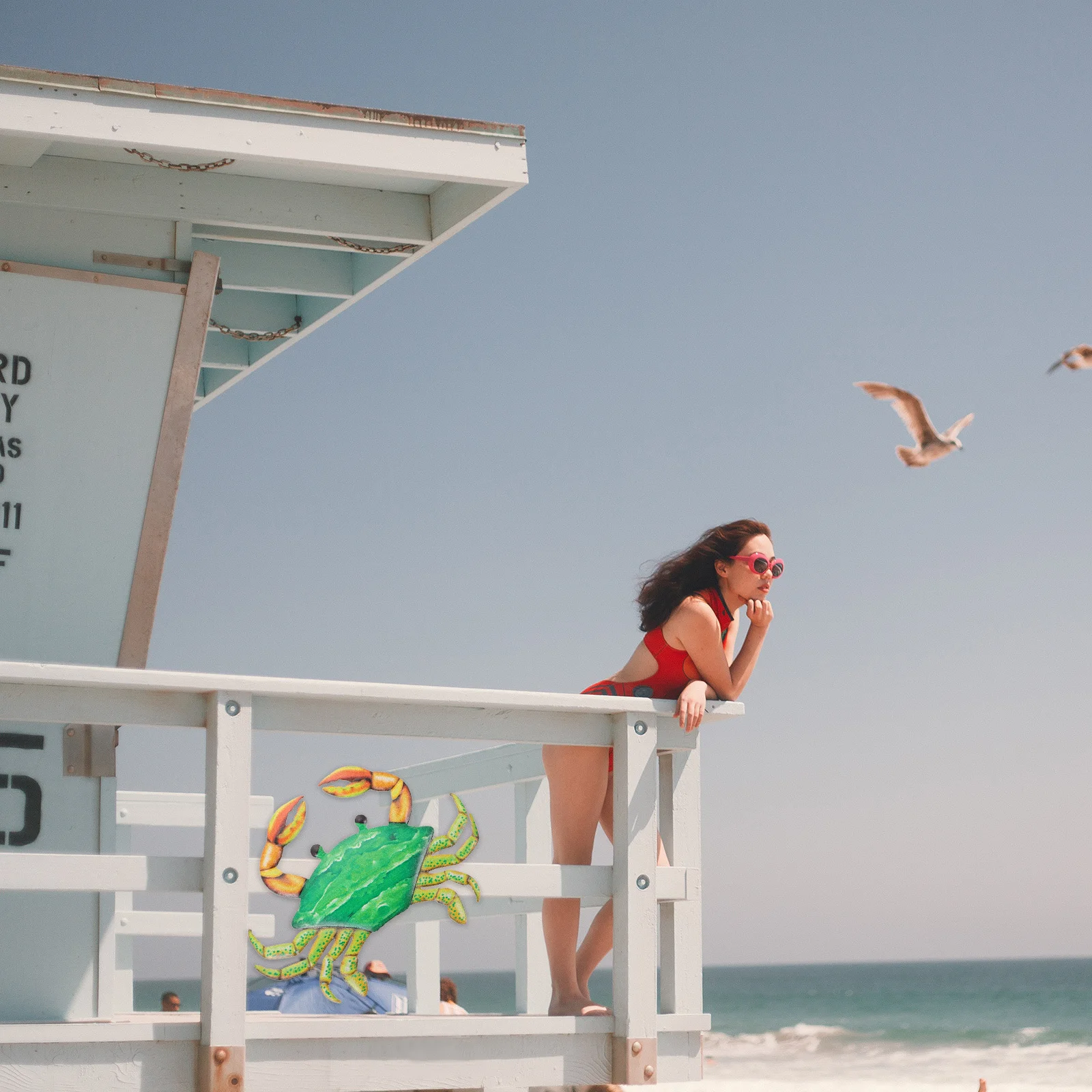 

1Pcs Colorful Crab Wall Art Pendant Iron Craft Hanging Decor Home Wall Ornament Living Bedroom Decoration Hanging Decor