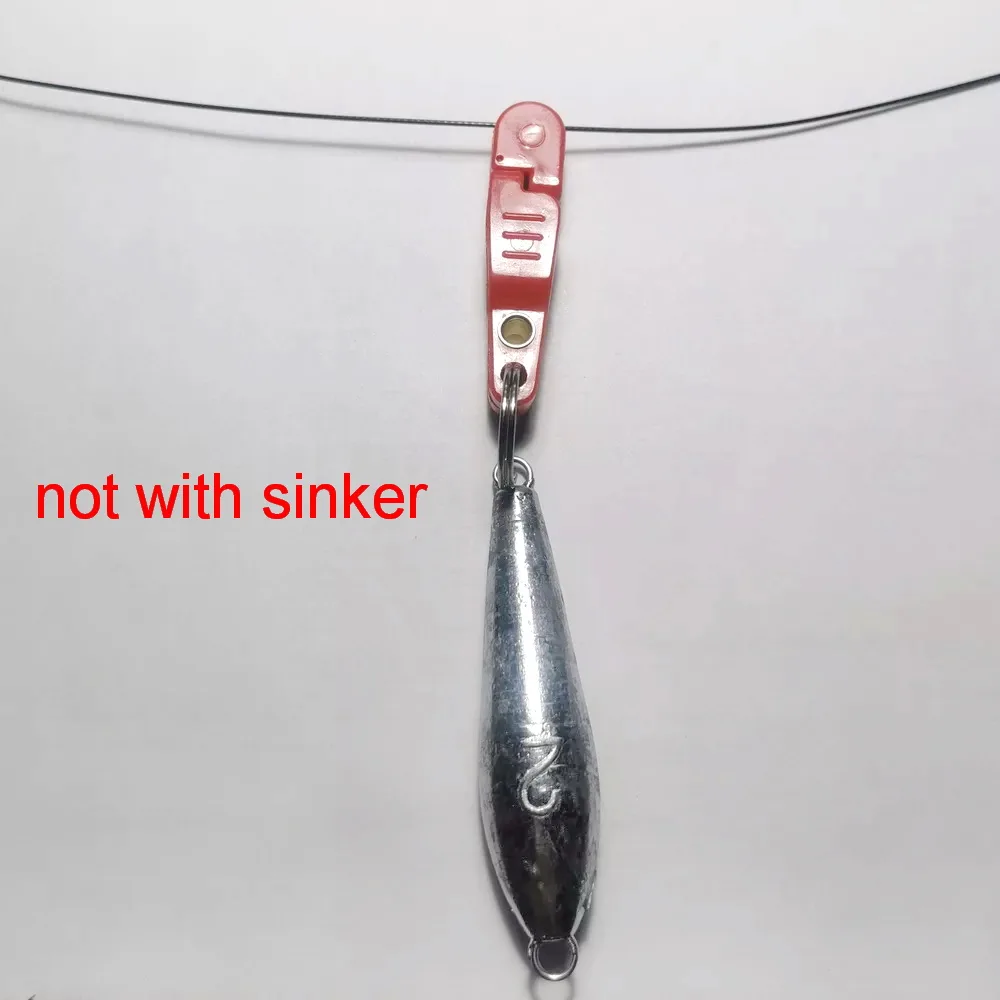 3 Pinces De Pêche à Dégagement Rapide - Rembourrées Et Ligne Inox - Modèle Rouge