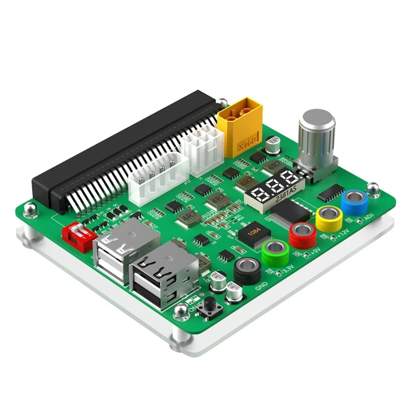 

Power Supply Breakouts Board with Adjustable Knob Supports 3.3V, 5V, 12V Output with USB Dropship