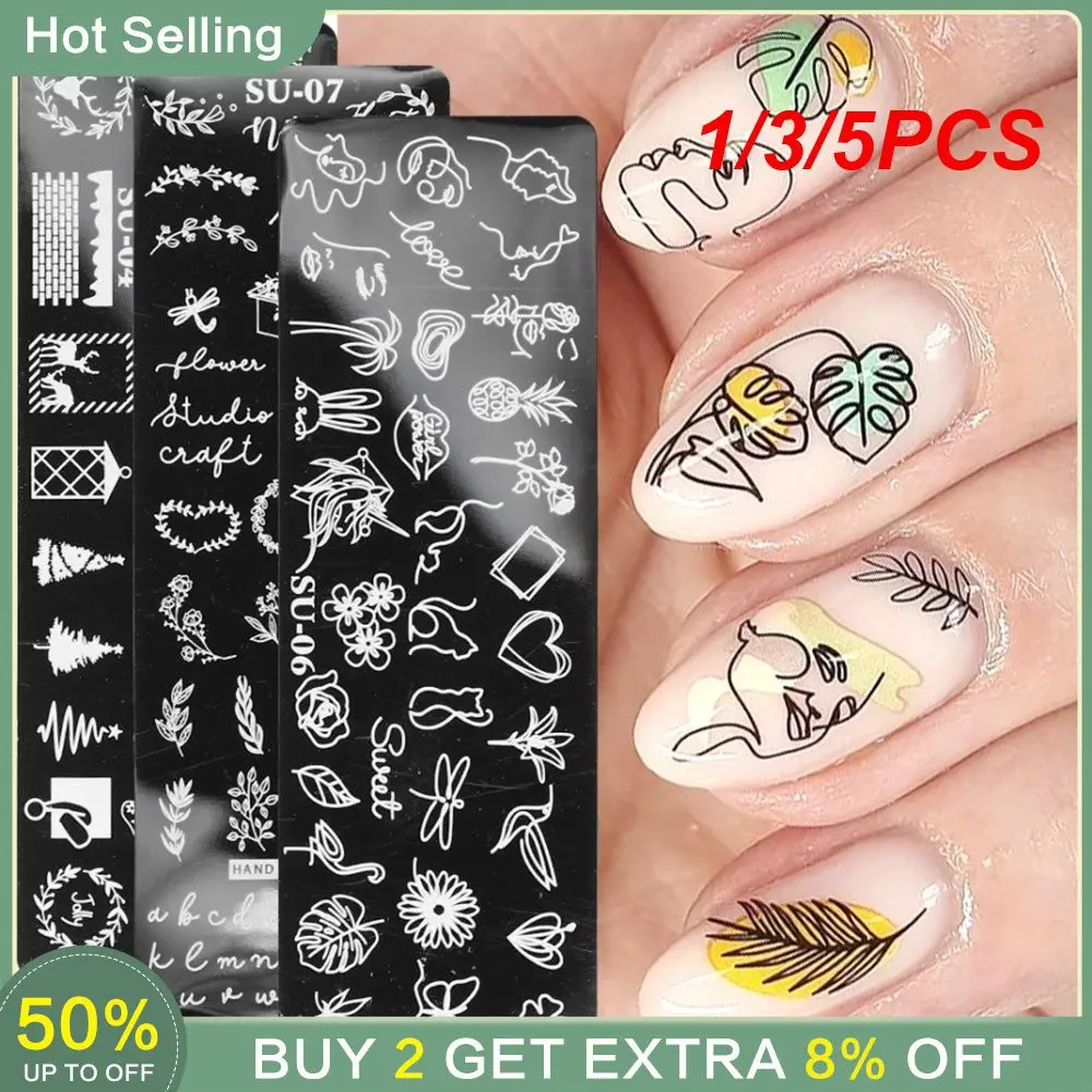 1/3/5PCS Nail Template Creative Summer Pattern Fashion Palm Tree Nail Art Template Summer Nail Designs Perfect Summer Accessory