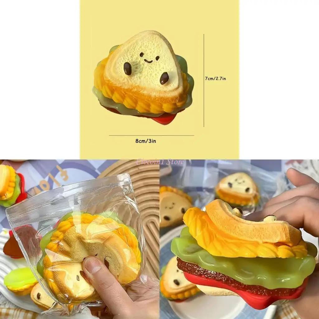

Y1UB Layered Sandwich Stress Sreever Toy Squeeze Sensory Play For Kids Creative Comtule Design Pocket Toy для Decompress