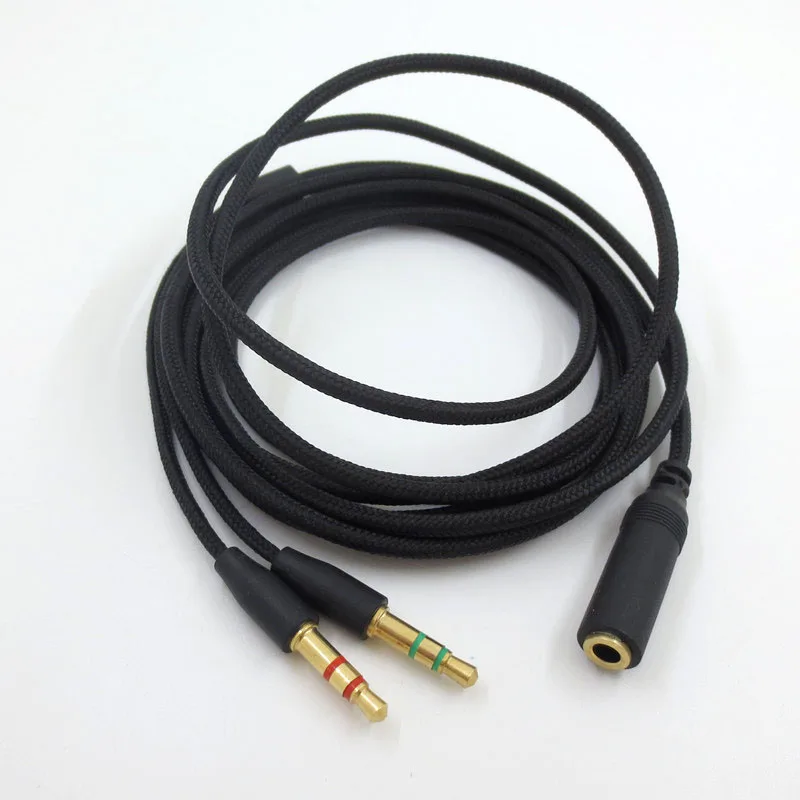 Earphone Cable Headphone Adapter Splitter Headset Microphone for Razer Electra/Kraken PRO 7.1 V2/Hamme