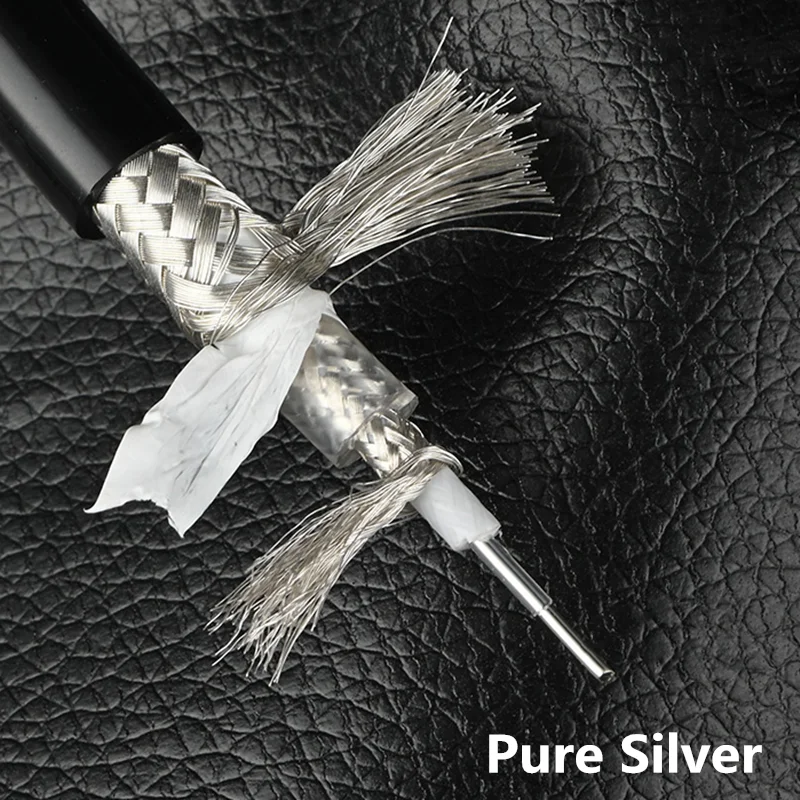 HIFI Sterling Silver Signal Line Shielded Coaxial HiFi Audio Bulk Cable 17AWG