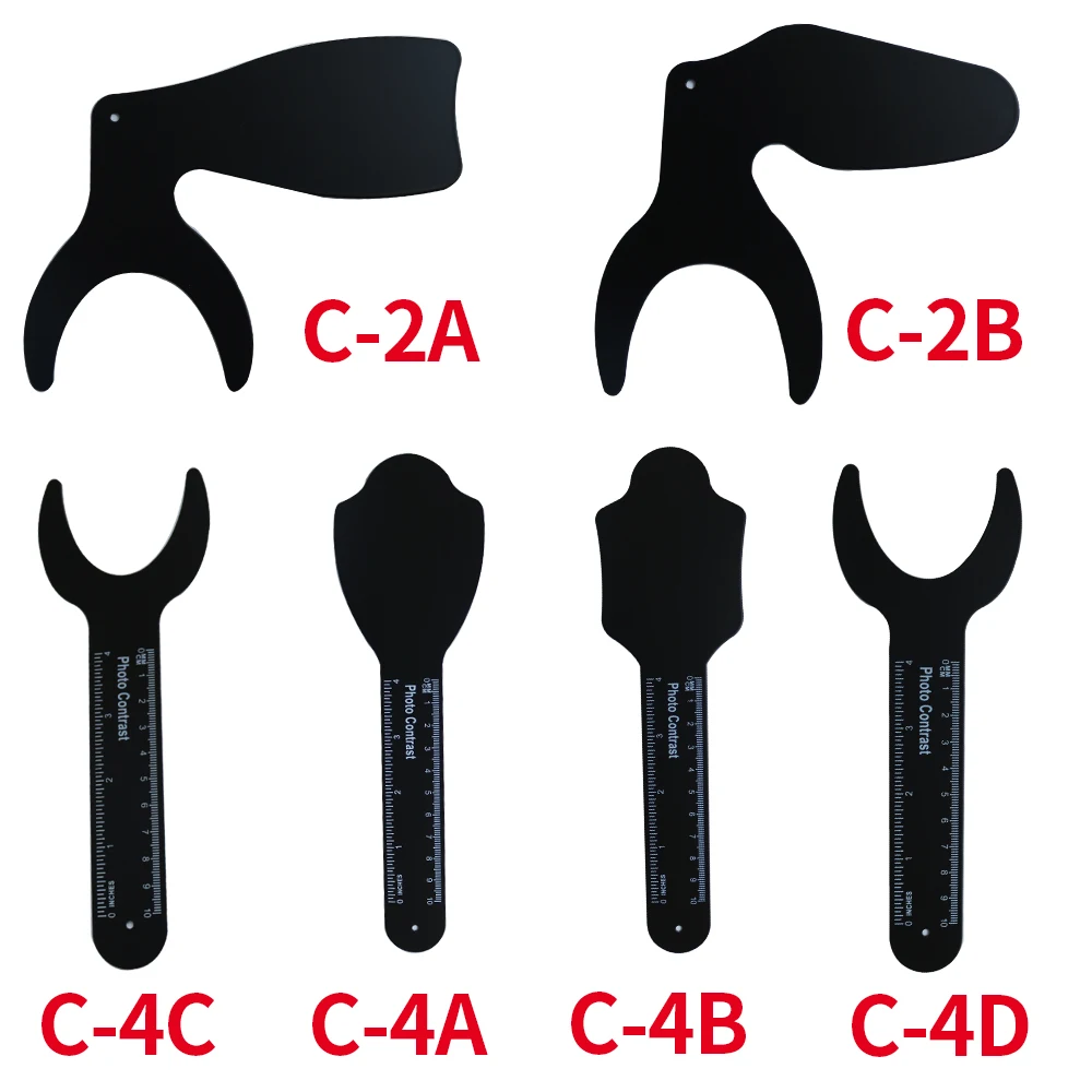 

6Pcs/Set Dental Photographic Image Board Oral Cheek Black Plate Contrast Autoclavable Orthodontic Black Background Dentist Tool