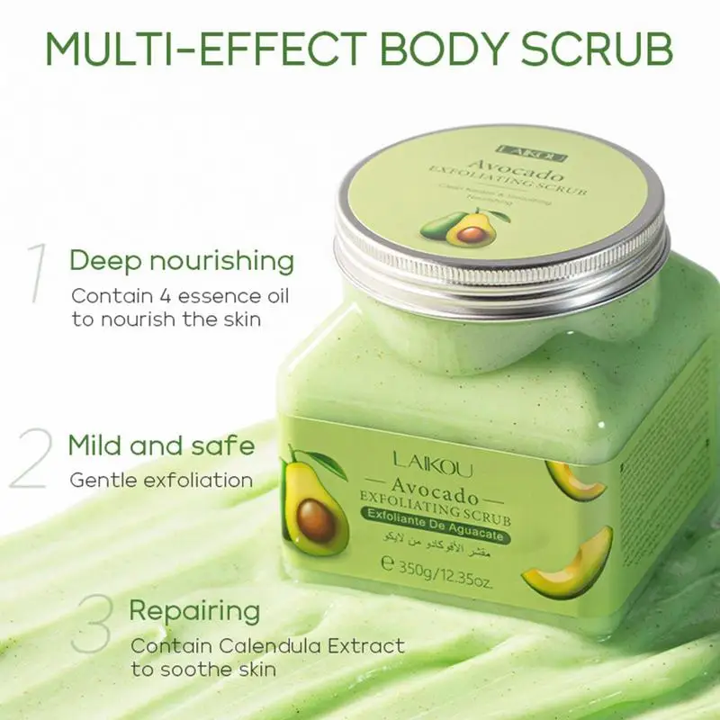 Avocado Facial Scrub Facial Care Scrub For Face Polish Mild Scrub Facial Exfoliator Festival Skin Care Gifts For Women & Men