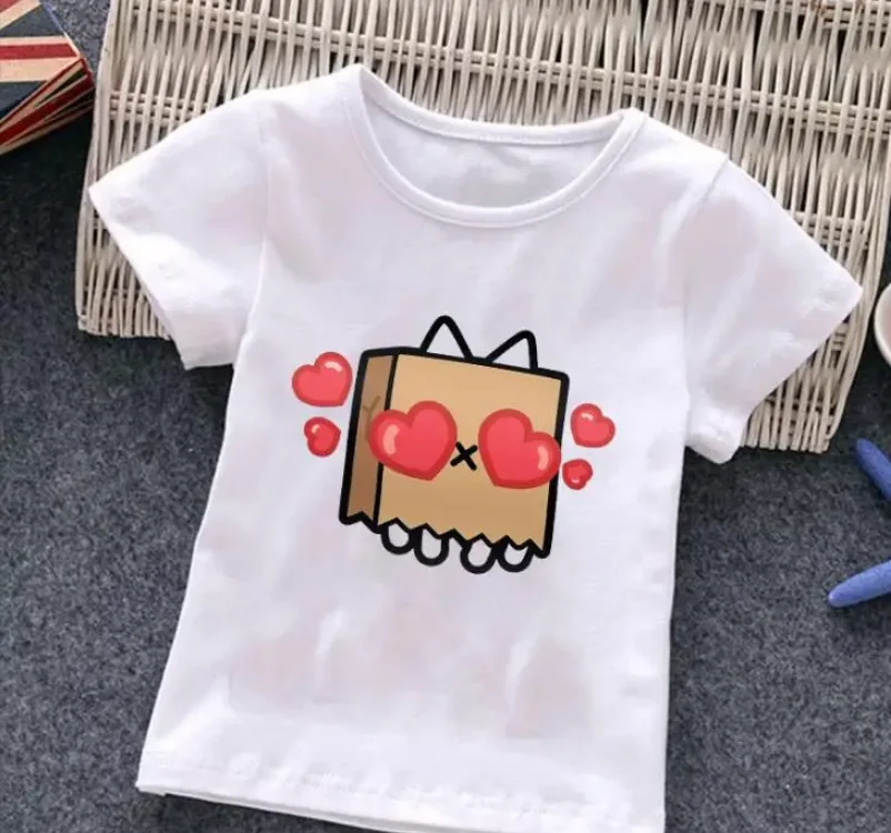 Camiseta de manga corta con estampado de Life World para niños y niñas, ropa de juego de animación de dibujos animados, Verano