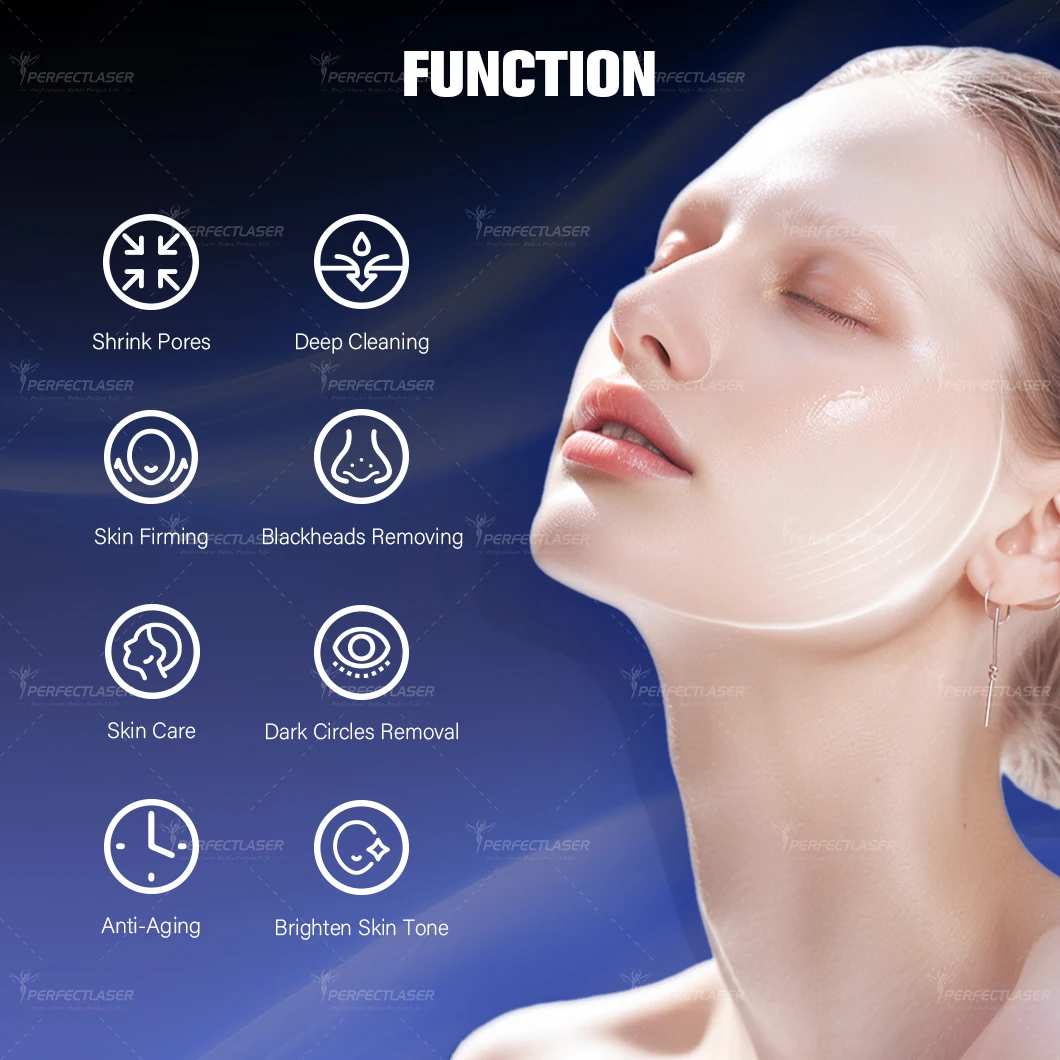 Perfectlaser 10 In 1 Hydrobloom Hydro Oxygen Jet Bubble Facial Hydra Skin Scrubber Spot Pen Thermal Wave Exfoliate Hydrate