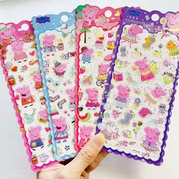 小豬佩奇水晶貼紙,適合3-6歲兒童,卡通喬治角色,女孩兒童獎勵貼紙玩具禮物 12 最佳銷售 小豬佩奇貼紙 - №5