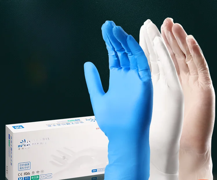 Household gloves disposable nitrile latex rubber PVC durable sterile extended food grade