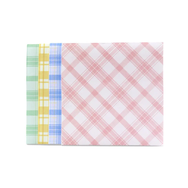 Checker Style Note Book Wooden Lattice Texture Simple Convenience Note Note paper Diy Book Small Fresh Student Office Supplies
