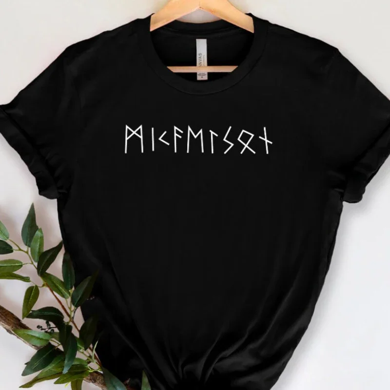 Mikaelson İmza T Shirt kadın yaz yuvarlak boyun kısa kollu vampir günlükler kadın baskı t-shirt Harajuku tişörtlerin