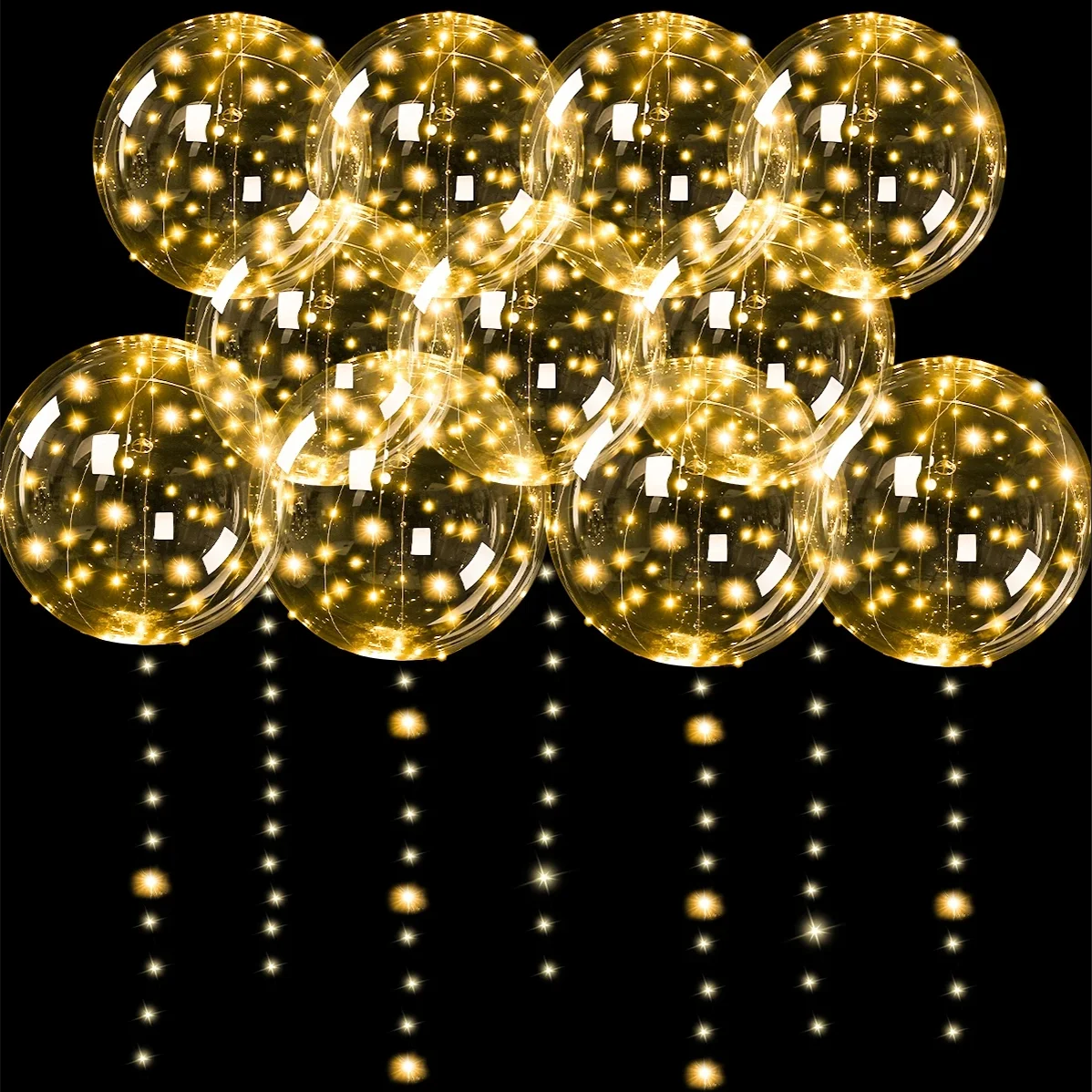 10 Stück/Set LED Transparente Leuchtballons (ohne interne Stromversorgung) für Jubiläum, Hochzeit, Geburtstag, Partydekoration – Detail 3