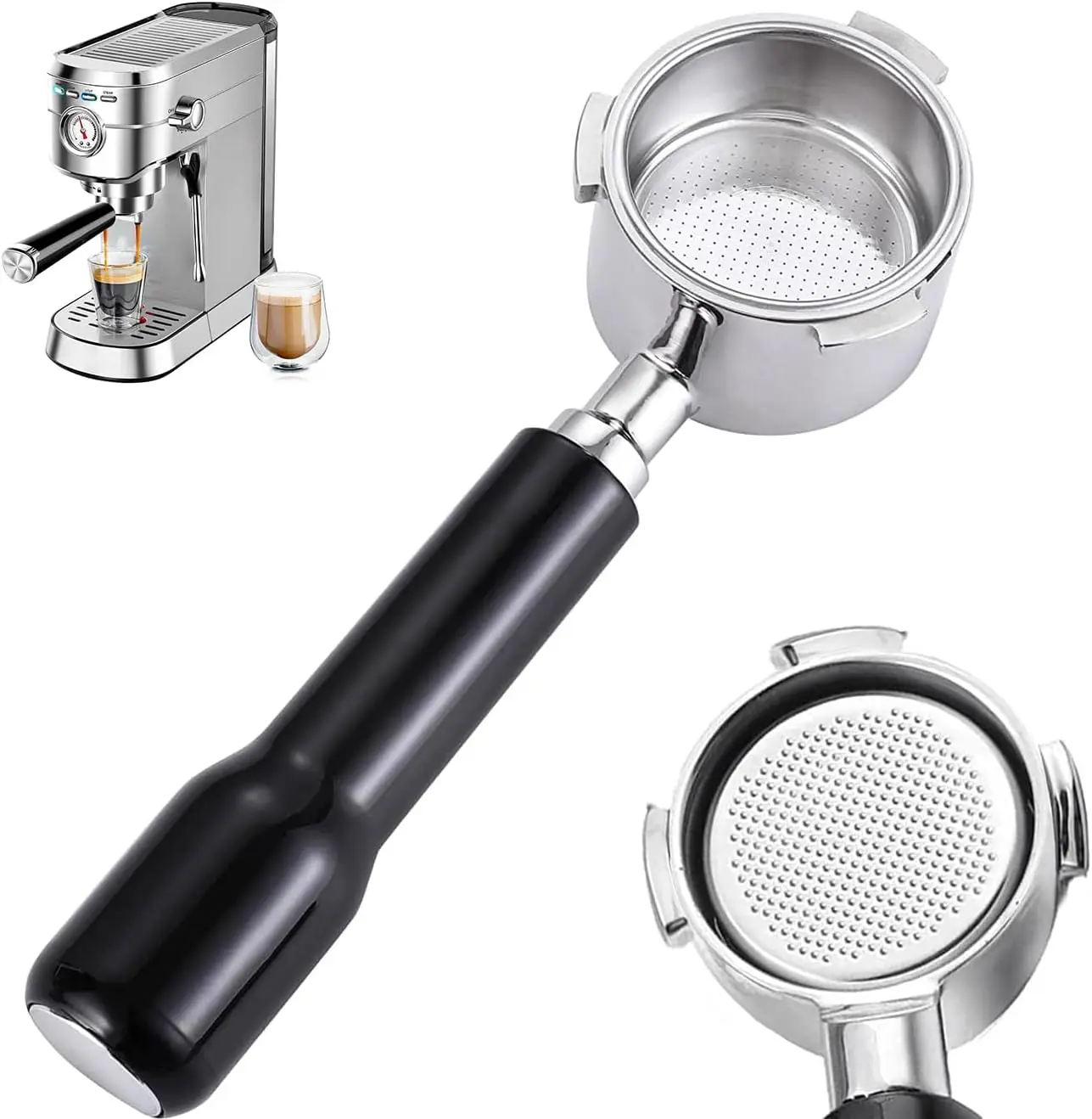 

51mm Bottomless Portafilter for CASABREWS CM5418, 3700 Series, Mr. Coffee Espresso Machine