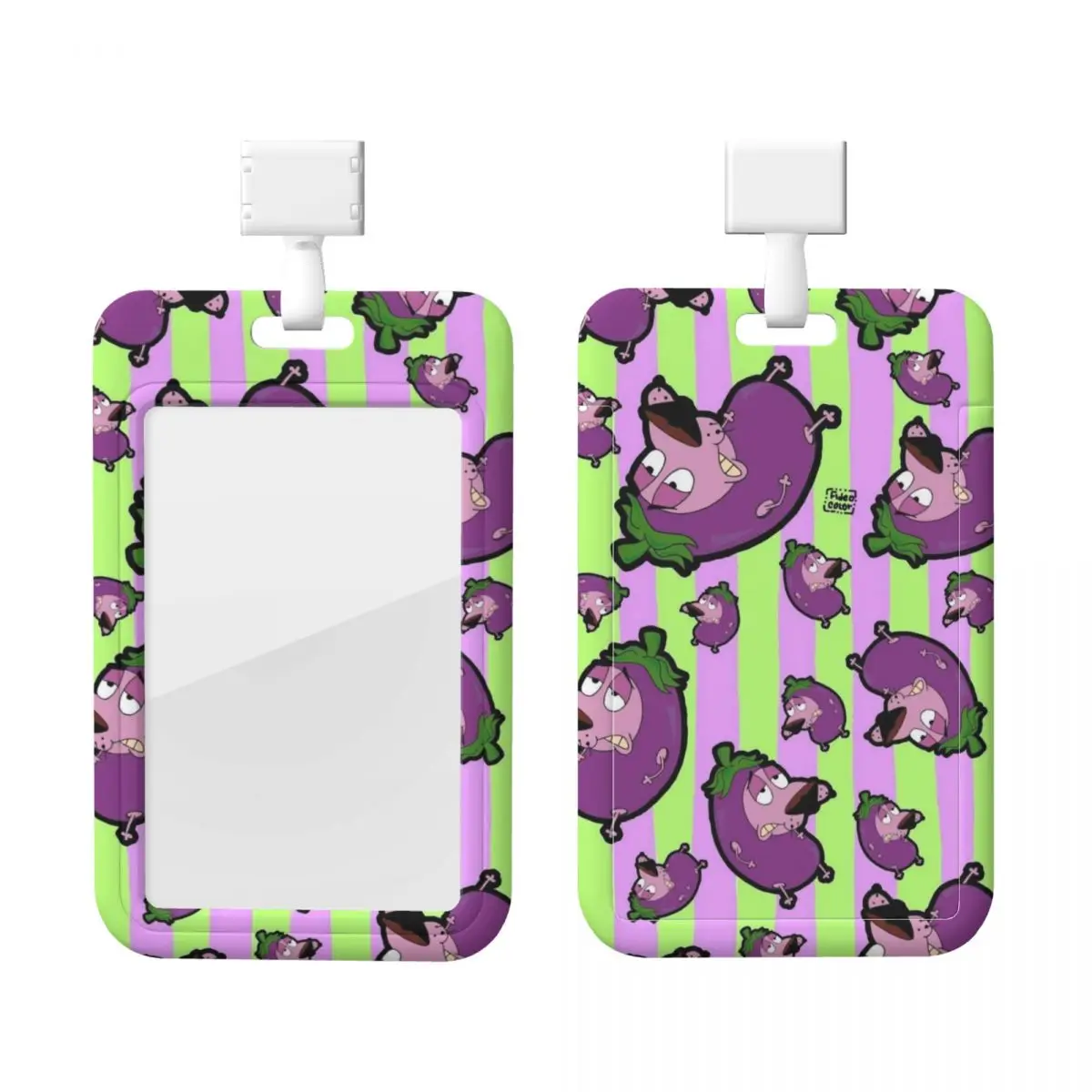 

Custom C-Courage The Cowardly Dog Card Badge Holder Card Holder Men Women Neck Strap ID Credential Holder Engineers