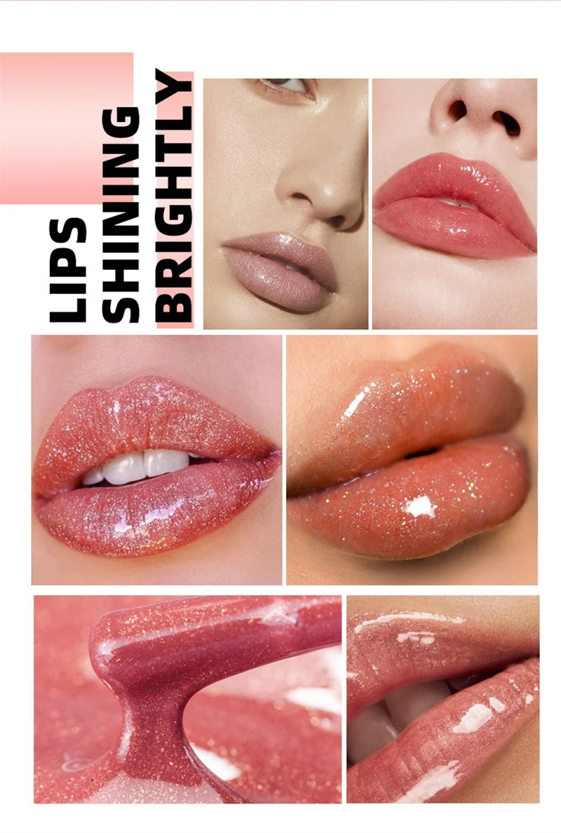 3 Farben Fließender Glitzer-Lipgloss Feuchtigkeitsspendender Diamant-Schimmer Lip Glaze Funkelnder Glitzer Flüssiger Lippenstift Perl-Lippentinte – Detail 4