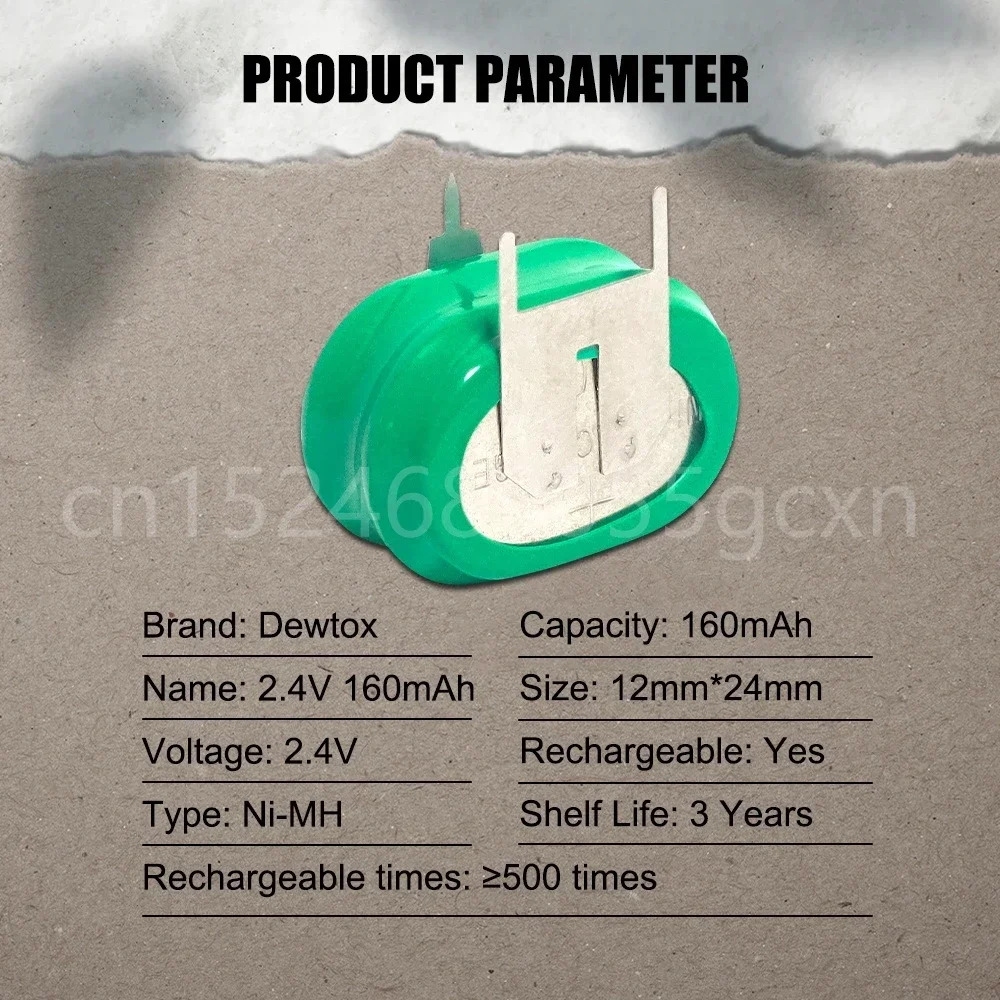 2.4 فولت 160 مللي أمبير ni-mh بطاريات قابلة للشحن مع دبوس لحام ل PLC التحكم الصناعي مصباح يدوي لعبة بطارية اللوحة الأم للكمبيوتر