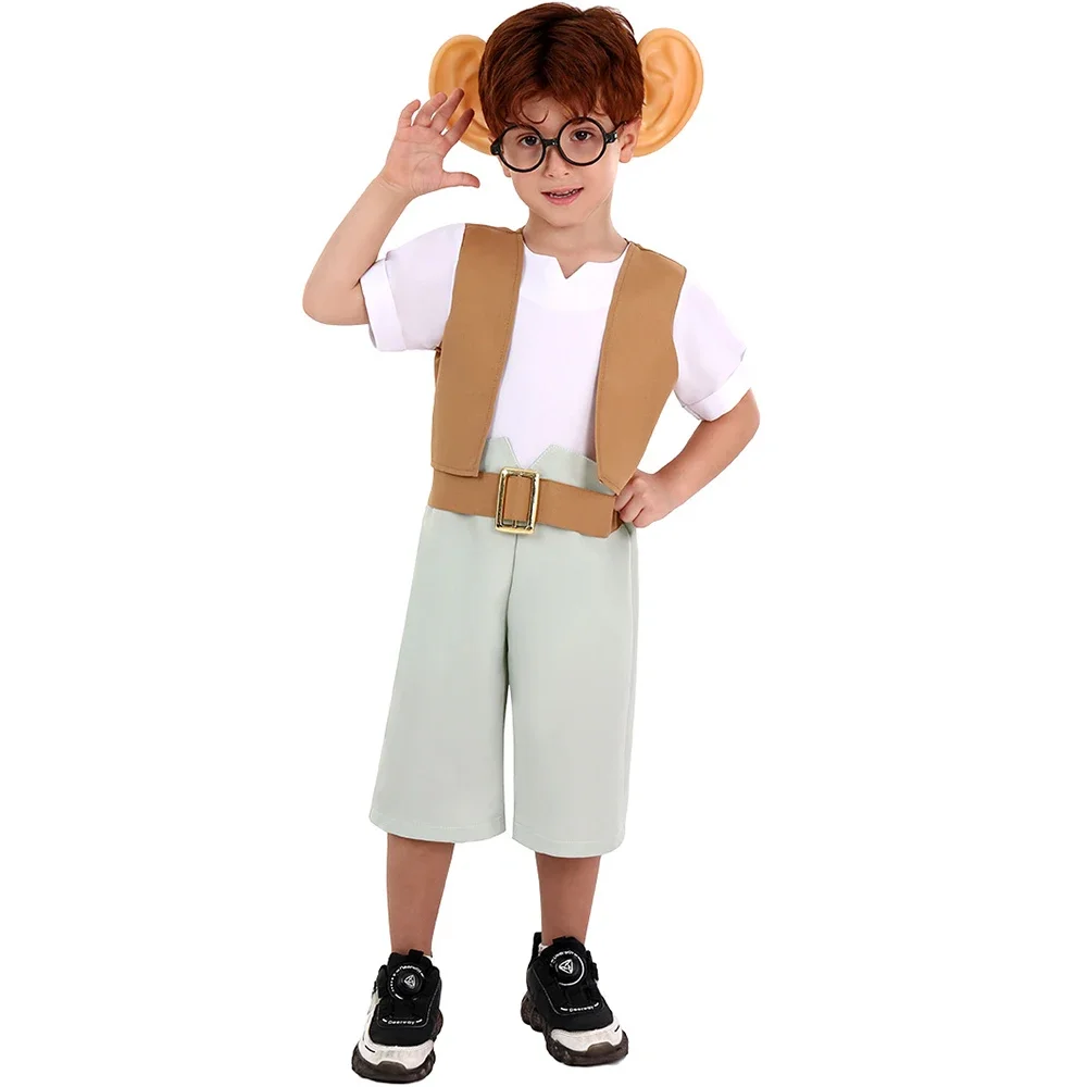 Kinder Jungen große freundliche Riesen kostüm niedlichen großen Ohren großen Mann Cosplay Märchen Riesen Halloween Party Kostüme Kostüm