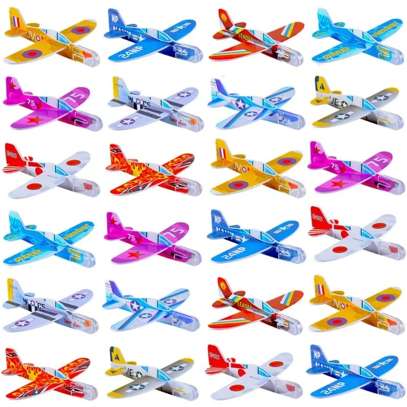 50 Pcs Foam Gliders Planes Toys for Kids, Paper Airplane, Party Favors Goodie Bag Stuffers, Outdoor Flying Toys Boys and Girls