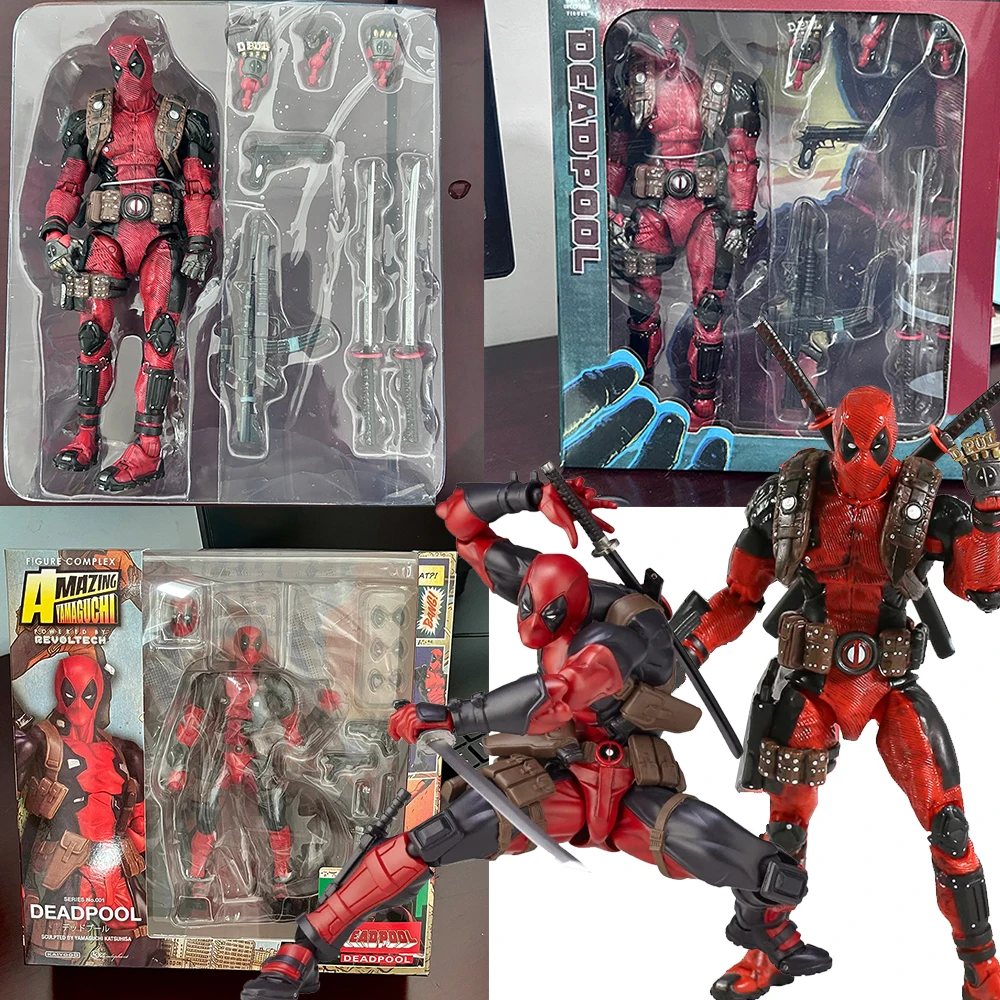 Yamaguchi Revoltech EPIC Deadpool Action Figure Ultimate X-Men Deadpool Super Hero Figure Toys Collectible Model Doll Gifts